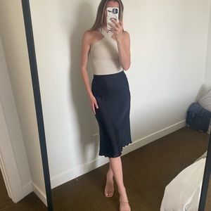 Abercrombie & Fitch Satin Skirt - Black